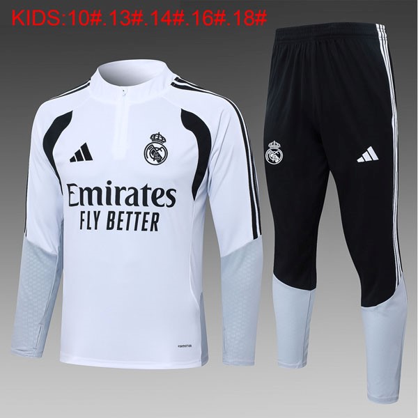 Ninos Sudadera De Training Real Madrid 2026-2027 Blanco 5